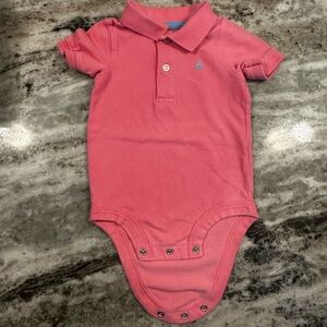 Carters pink polo onsie- 12months
